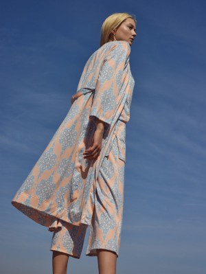 Summer Oufits Calida Favourites Balance Kimono, Length 120cm Mujer Peach Parfait | 9521QRMOL