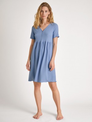 Summer Oufits Calida Favourites Harmony Sleepshirt, Length 95cm Mujer Azules | 1946VPRZK