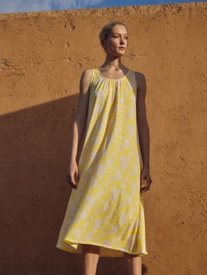 Summer Oufits Calida Favourites Light Sleepshirt, Length 125 Cm Mujer Amarillos | 3598ODUZA