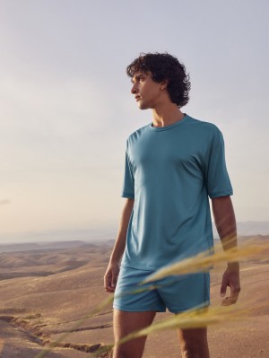 Summer Outfits Calida Circular Refresh T-shirt, Cradle To Cradle Certified® Hombre Azules | 3205EUZLO