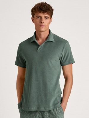 Summer Outfits Calida Rmx Lounge Holiday Poloshirt Hombre Verdes | 6378ONRJT