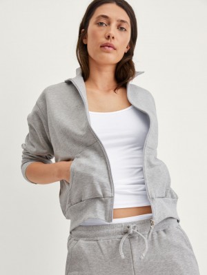 Yoga Calida Circular Lounge Jacket, Cradle To Cradle Certified® Mujer Grises | 9780MIGDH