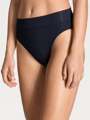 Yoga Calida Elastic Brief, High Waist Mujer Azules Azules | 7104FRCPN