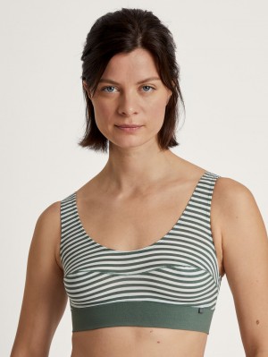 Yoga Calida Elastic Bustier Mujer Verdes | 0347RJIDL