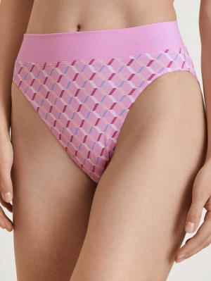 Yoga Calida Elastic Trend Brief, High Waist Mujer Rosas | 6705HCDLM