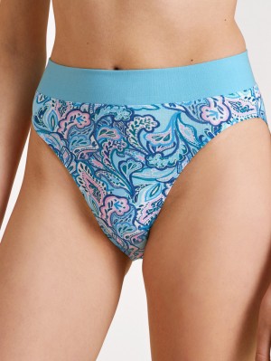 Yoga Calida Elastic Trend Brief, High Waist Mujer Azules | 2903FWHMT