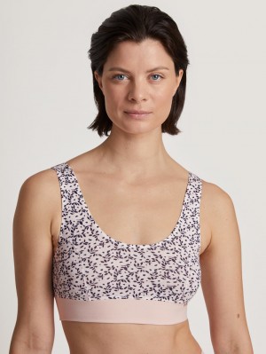 Yoga Calida Elastic Trend Bustier Mujer Rosas | 0651QNVBX