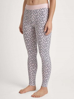 Yoga Calida Elastic Trend Leggings Mujer Rosas | 8637ALYFJ