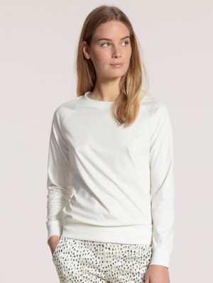 Yoga Calida Favourites Dreams Shirt Long Sleeve Mujer Blancos | 4390QNKGU