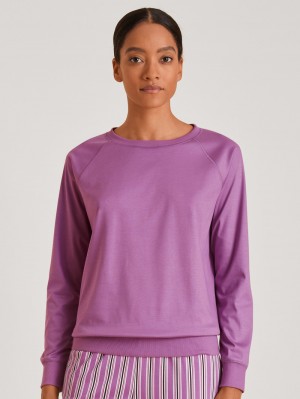 Yoga Calida Favourites Kiss Shirt Long Sleeve Mujer Mulberry Mauve | 4560PYNWA